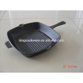 rectangular cast iron grill fry pan with enamel/vegetable oil coating